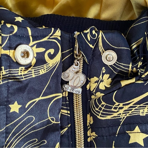 G-Unit Faux Fur Trim Hood Long Sleeves Gold & Black Puffer Jacket Girl’s Size XS - Picture 6 of 16